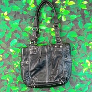 👜 🍒 Tignanello Black Leather Handbag